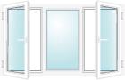PVC-Fenster - 3-flügel-Fenster - minimum 30 Rabatt