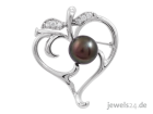 Gänzende Muttertag Geschenke Brosche Silber Süsswasser Zuchtperle Zirkonia g