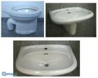 Sonderposten SPHINX Bad-Set Waschbecken Halbsäule WC in Weiss