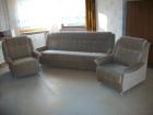 Polster-Sitzgarnitur mit 2 Sessel und 1 Sitz- u. Liegesofa