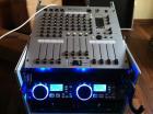 DJ Rack Komplett mit Mischpult Doppel MP3/CD Player Winkel Rack Schwanenhals