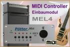 MIDI Controller mit sehr geringen Abmessungen für die Nachrüstung von Gitarren-