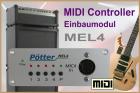 MIDI Controller Einbaumodul für Gitarren- Bass- Verstärker