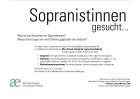 SUCHE Sängerinnen Sopranstimme Klassik in Frankfurt