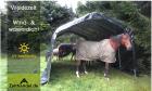 Weidezelt Weideunterstand Pferdeunterstand 3 65m x 6m PVC grün wasserdicht