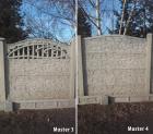 Betonzaun Gartenzaun Betonpfosten Pfosten 3xBetonplatte Pfosten