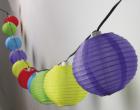 Solar-Lichterkette mit 10 bunten Mini-Lampions