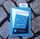 Betriebsanleitung VW Transporter / Bus T1 1961