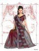 Bezauberndes net Saree mit Blusenstoff inkl. Unterrockstoff