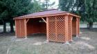 GARTENHAUS GARTENLAUBE KLEBEDACH HOLZ LEHENBERG BITUMENSCHINDELN 6x4m