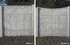 Betonzaun Gartenmauer aus Beton verschiedene Muster einseitig Pfosten 1 5m 2 0