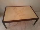 Edler Couchtisch in Rio Palisander Platte Marmor