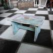 Shabby Chic Brocante Möbel Dekorationen Kreidefarbe Hocker Tritt Schemel