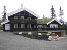 Ein norwegisches handgemachtes Naturstammhaus