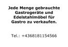 Gebrauchte Gastrogeräte und Edelstahlmöbel zu verkaufen