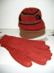 Fashion Set Mütze und Handschuhe Alpakawolle