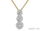 Diamantschmuck Halsschmuck Collier Halskette mit Anhänger Diamanten Gold gü