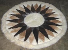 Runder original Alpaka Fellteppich direkt aus Peru Nautika Designs 100 cm
