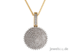 Diamantschmuck Halsschmuck Halskette mit Anhänger Clip Diamanten Gold günsti