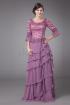 Chiffon T-Shirt bodenlanges Brautmutterkleid - Dameo. de
